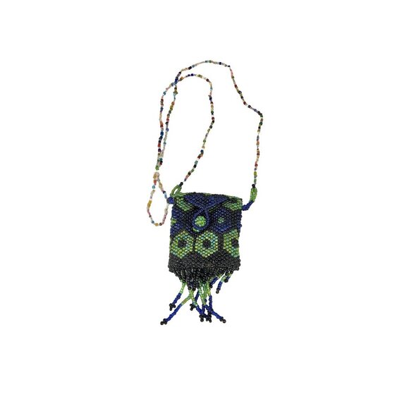 handcrafted multibeaded mini boho bag necklace - Picture 11 of 11